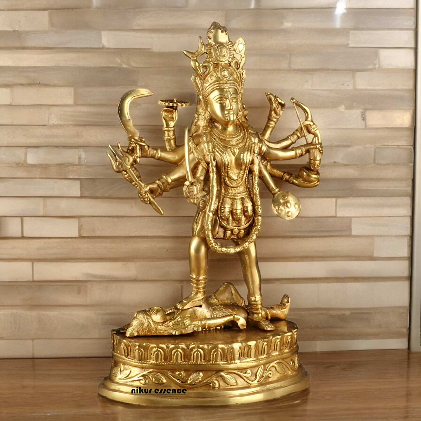 Solid Brass Kali Maa Statue - 15 Inches Nikuressence