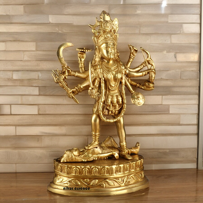 Solid Brass Kali Maa Statue - 15 Inches Nikuressence