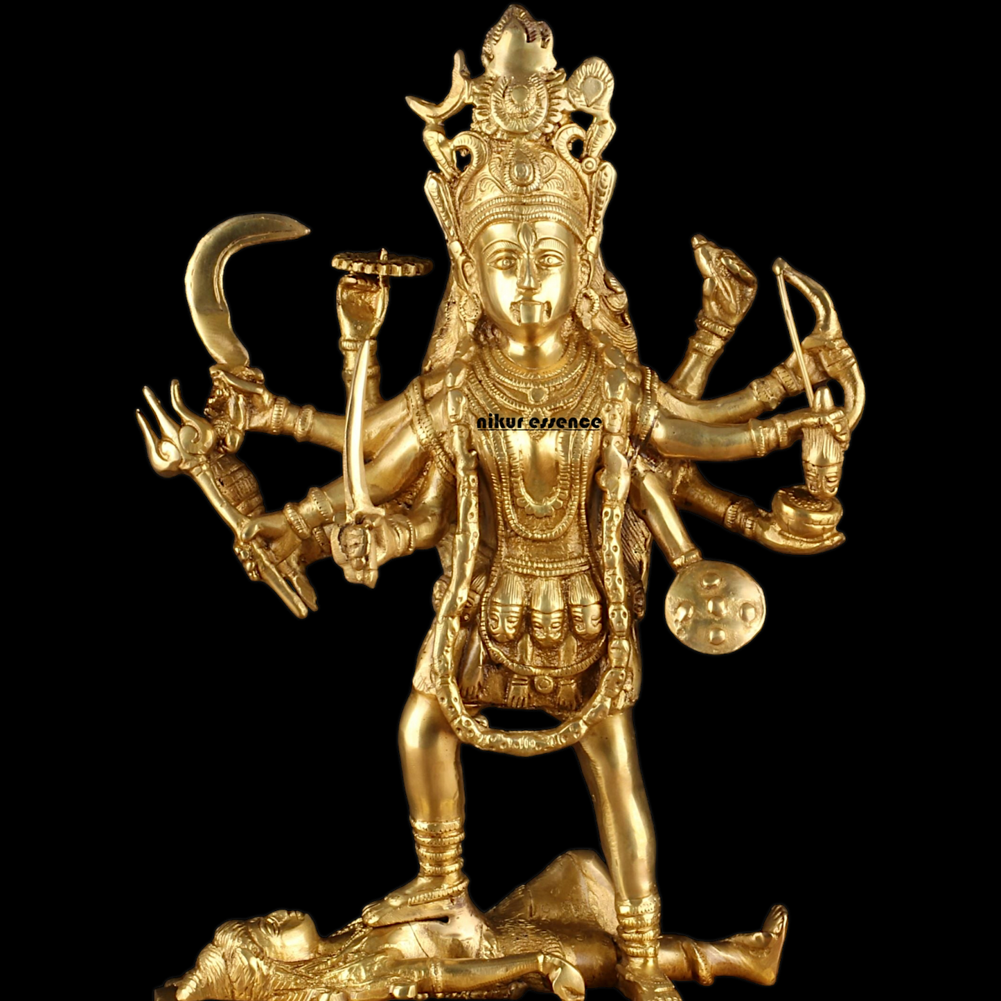 Solid Brass Kali Maa Statue - 15 Inches Nikuressence