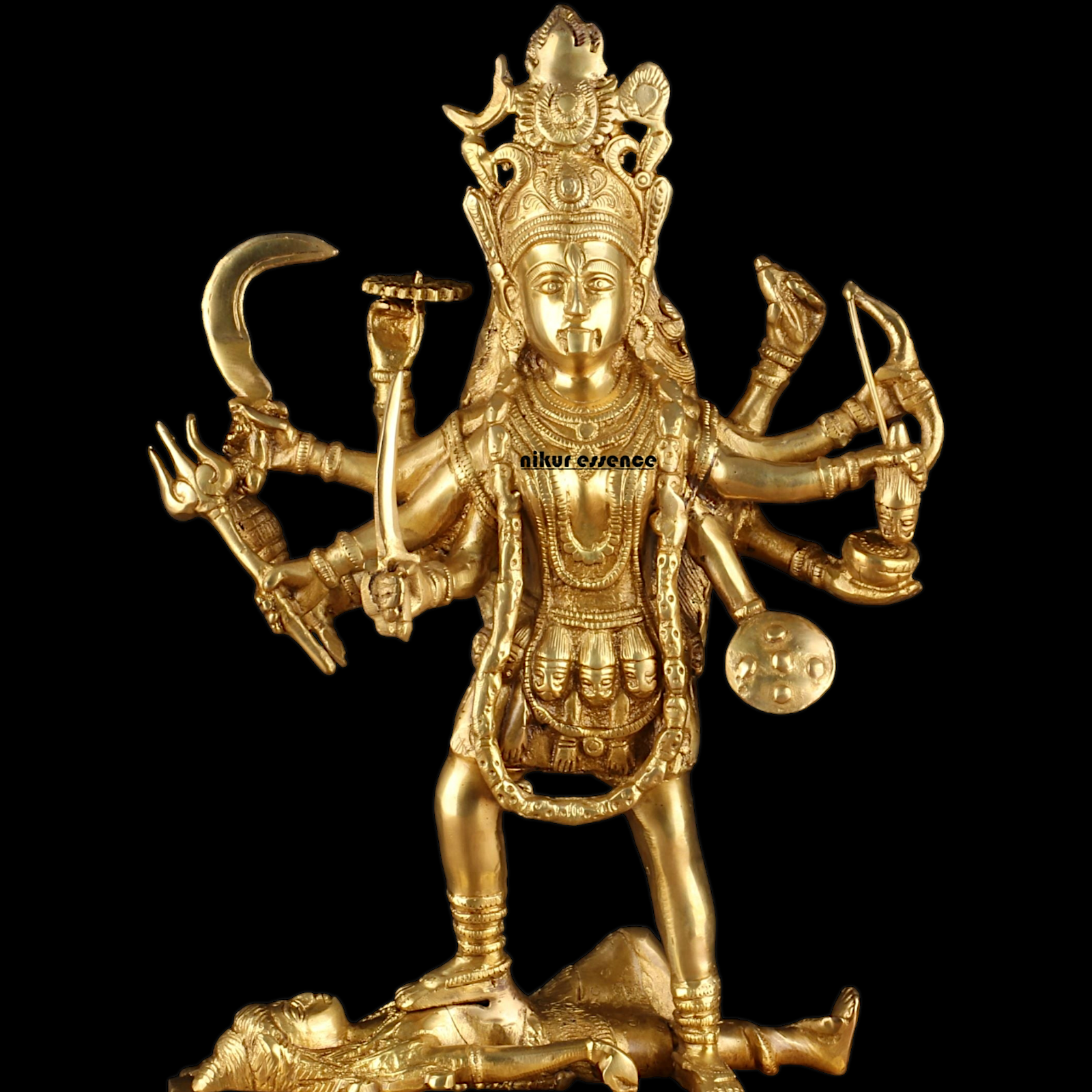 Solid Brass Kali Maa Statue - 15 Inches Nikuressence