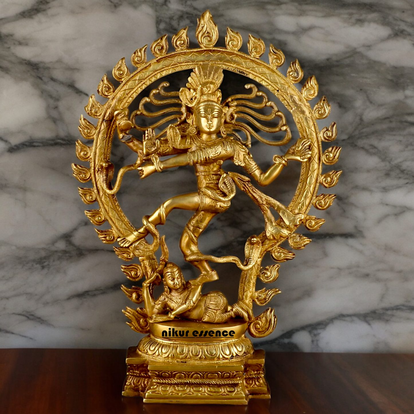 Solid Brass Nataraja Shiva idol - 20 inches Nikuressence