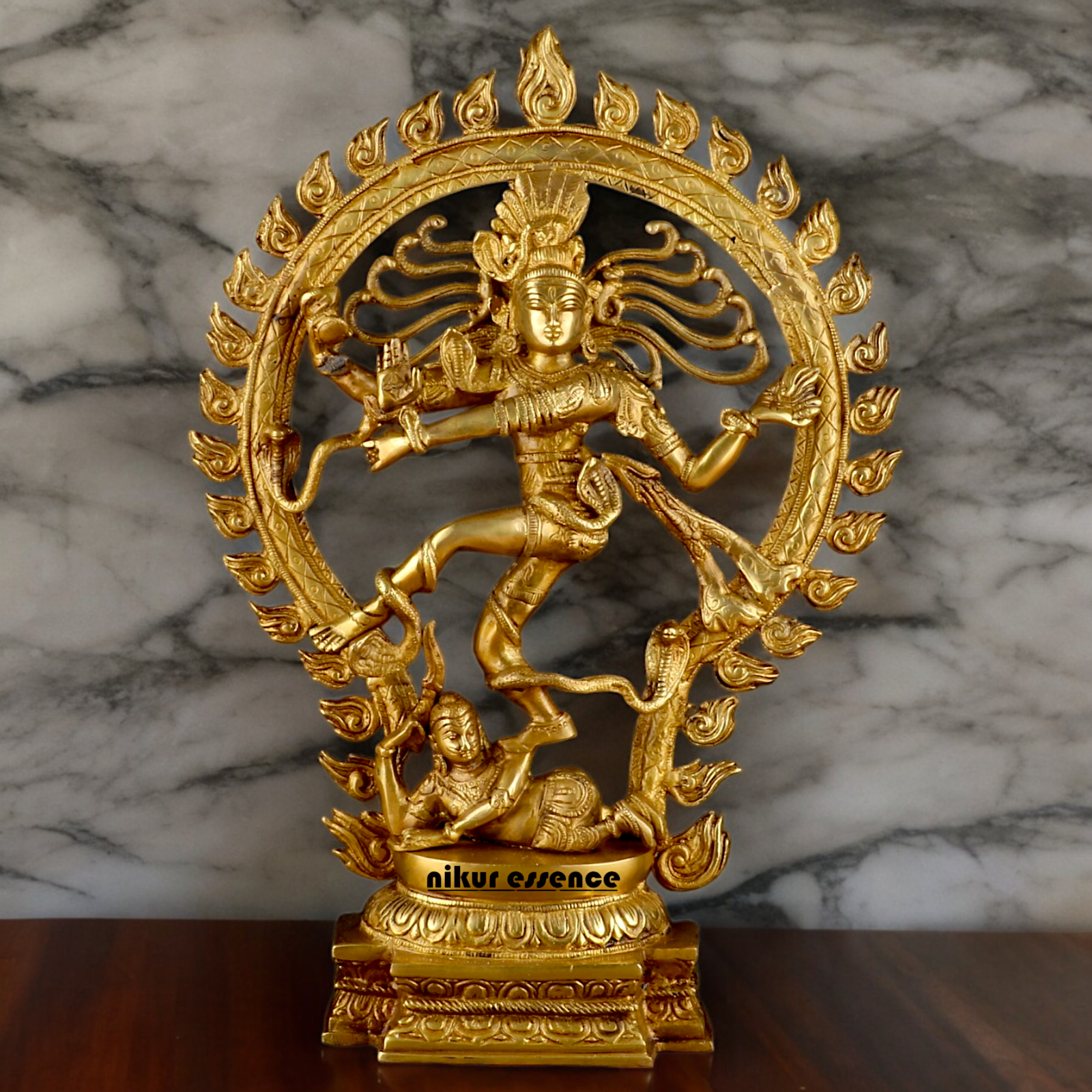 Solid Brass Nataraja Shiva idol - 20 inches Nikuressence