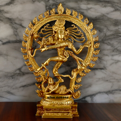 Solid Brass Nataraja Shiva idol - 20 inches Nikuressence