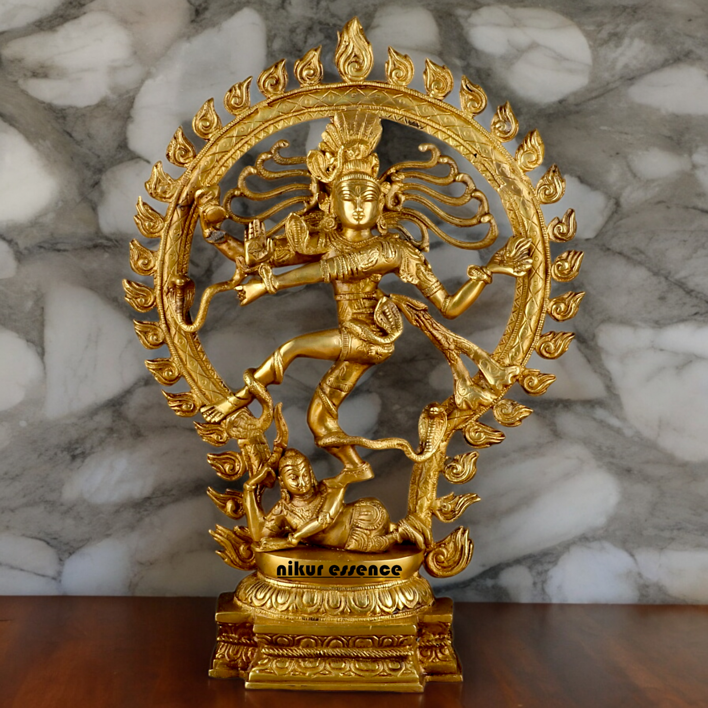Solid Brass Nataraja Shiva idol - 20 inches Nikuressence