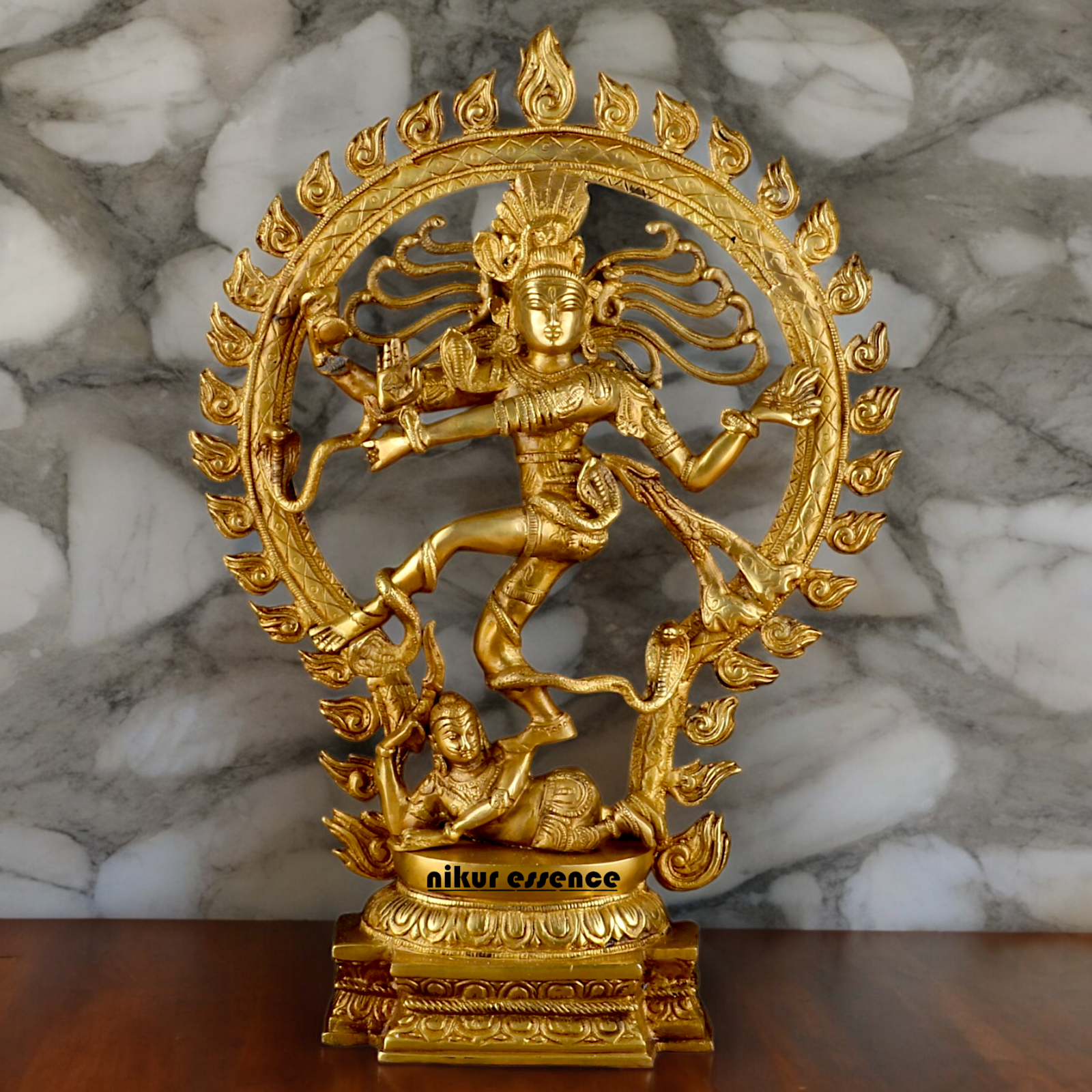 Solid Brass Nataraja Shiva idol - 20 inches Nikuressence