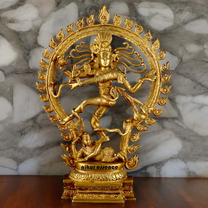 Solid Brass Nataraja Shiva idol - 20 inches Nikuressence