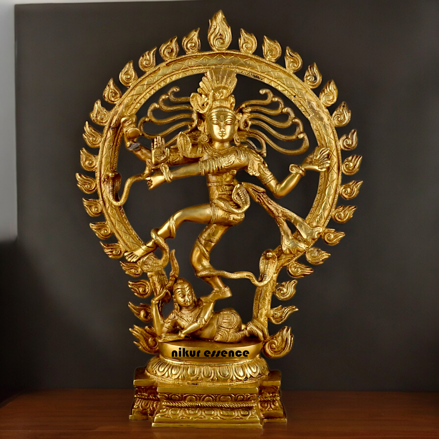 Solid Brass Nataraja Shiva idol - 20 inches Nikuressence