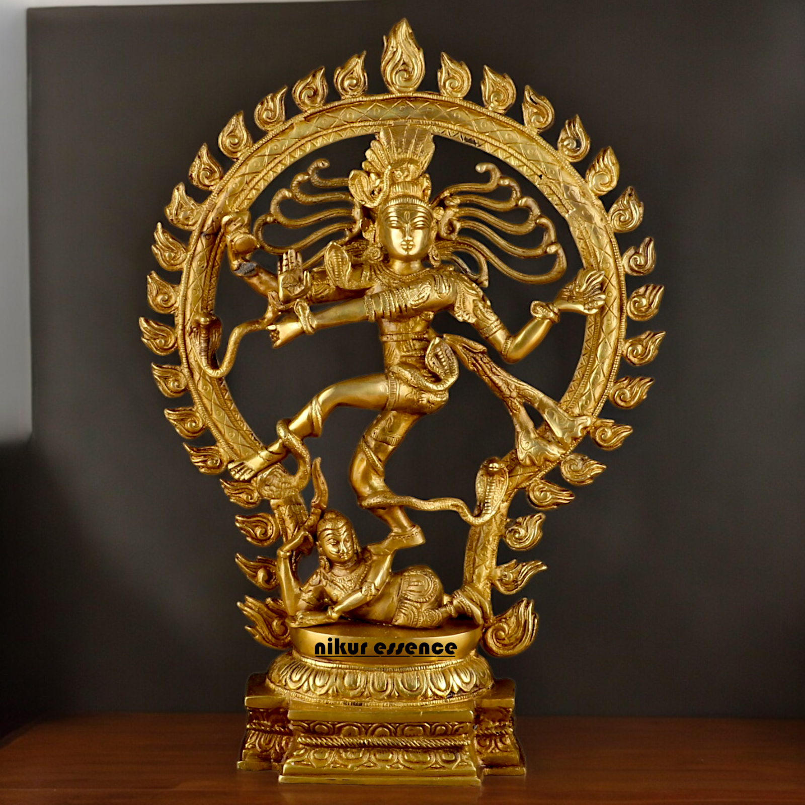Solid Brass Nataraja Shiva idol - 20 inches Nikuressence