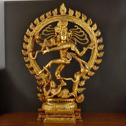 Solid Brass Nataraja Shiva idol - 20 inches Nikuressence