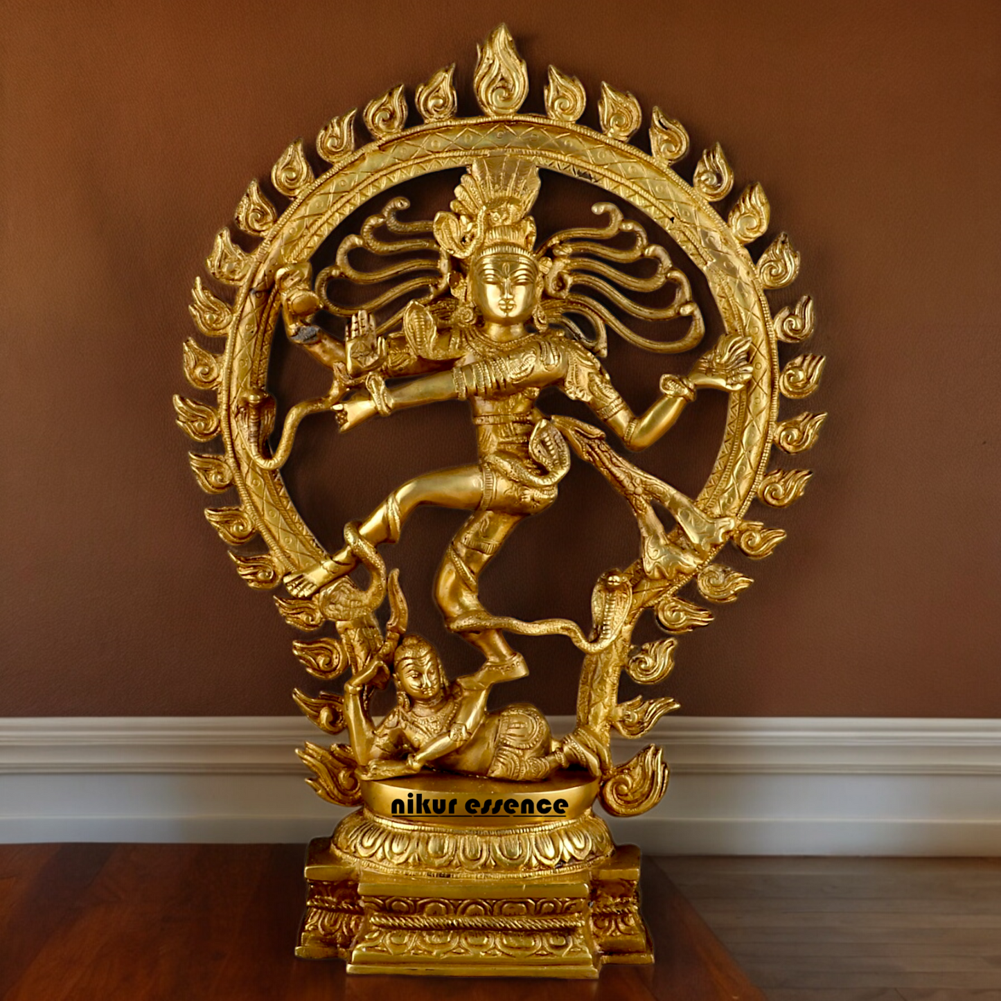 Solid Brass Nataraja Shiva idol - 20 inches Nikuressence