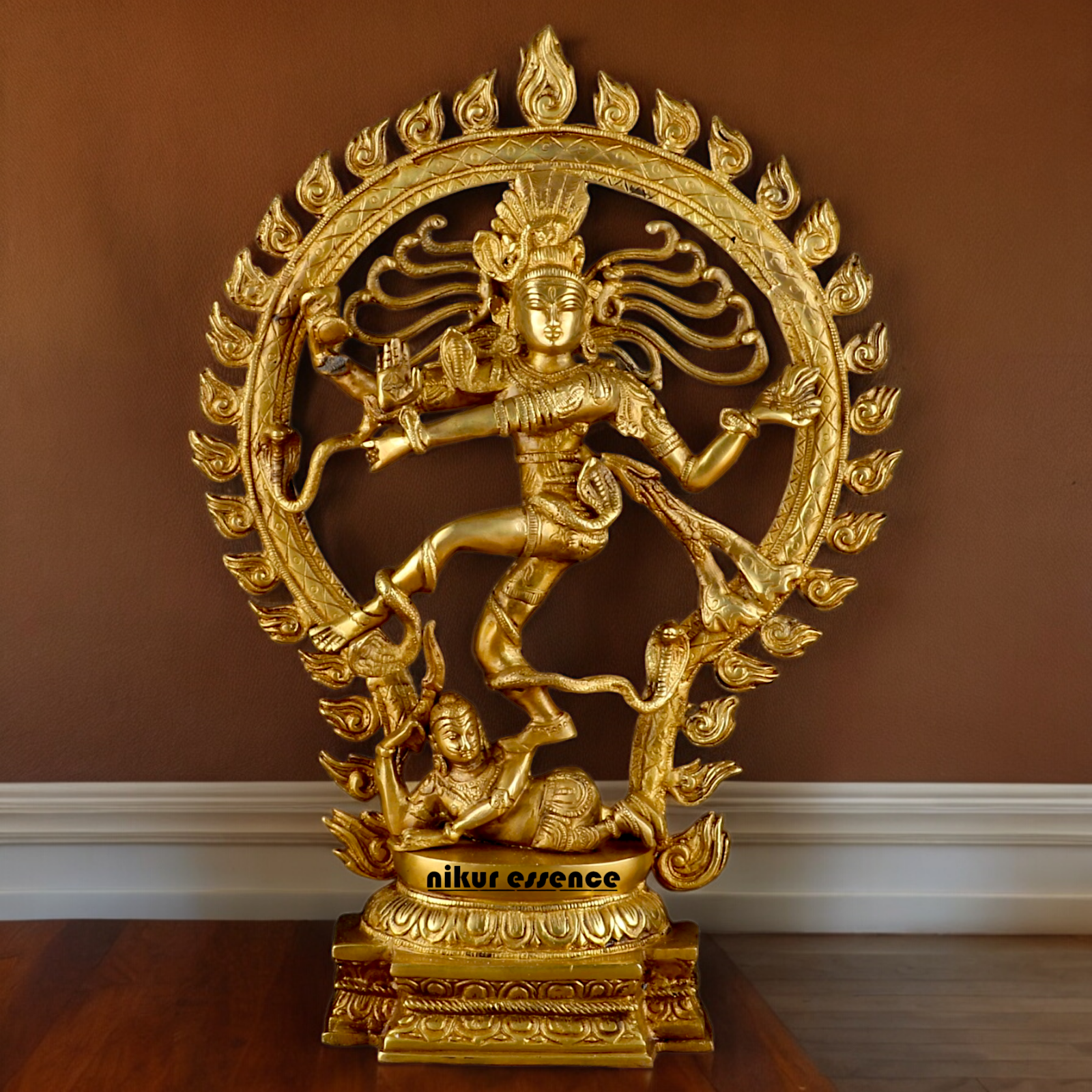 Solid Brass Nataraja Shiva idol - 20 inches Nikuressence
