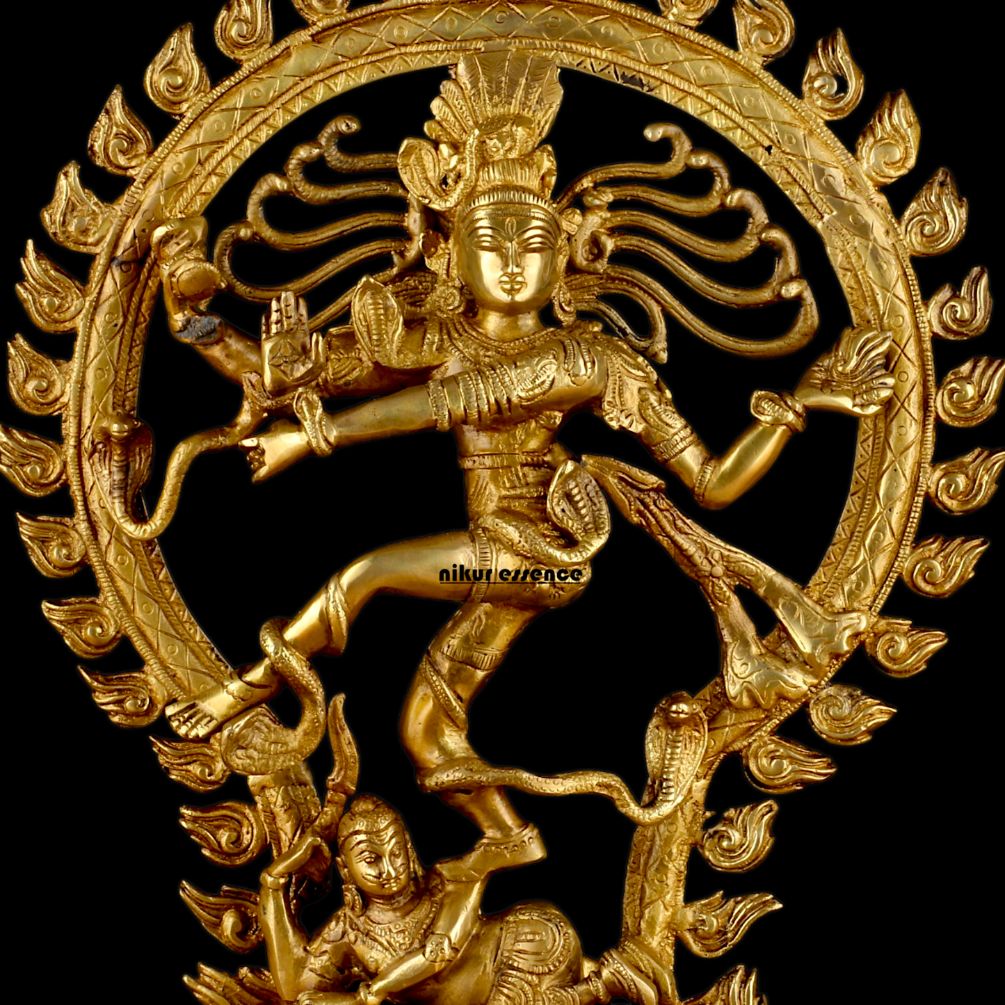 Solid Brass Nataraja Shiva idol - 20 inches Nikuressence