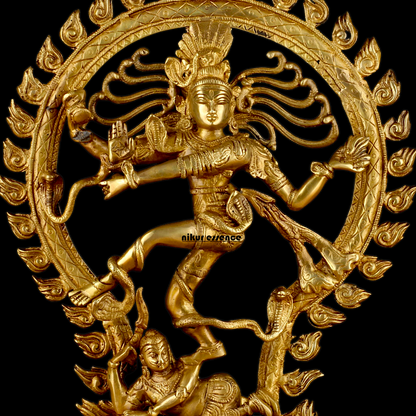 Solid Brass Nataraja Shiva idol - 20 inches Nikuressence