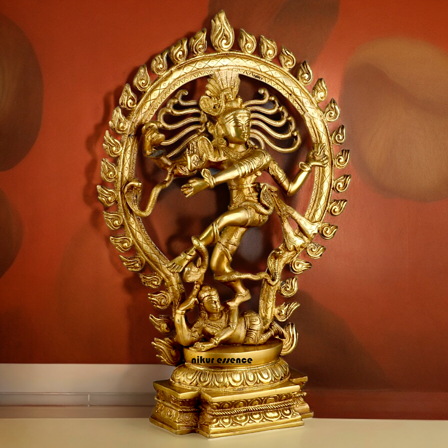 Solid Brass Nataraja Shiva idol - 20 inches Nikuressence