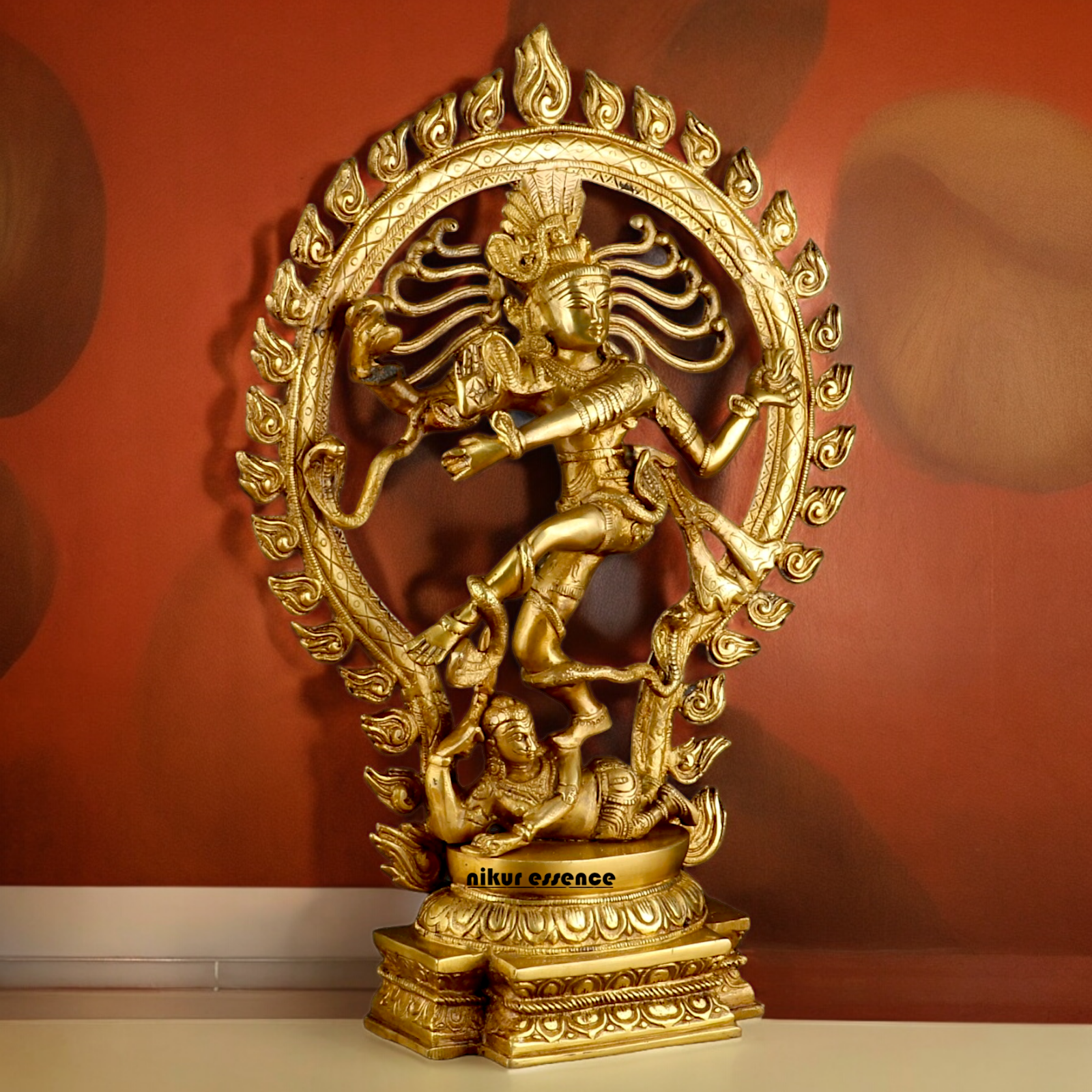 Solid Brass Nataraja Shiva idol - 20 inches Nikuressence