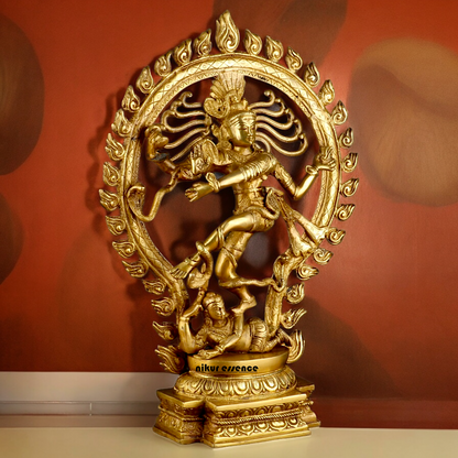 Solid Brass Nataraja Shiva idol - 20 inches Nikuressence