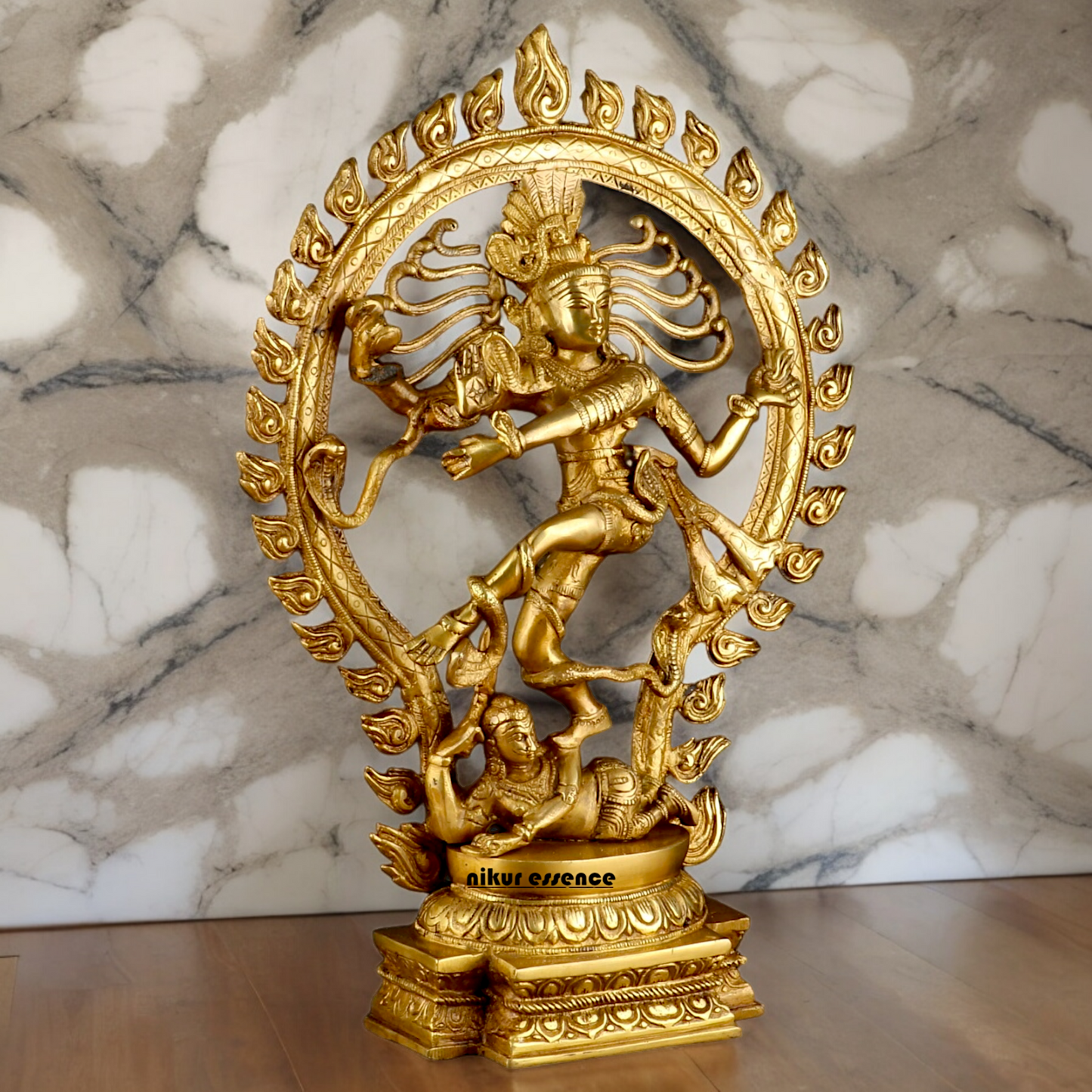 Solid Brass Nataraja Shiva idol - 20 inches Nikuressence