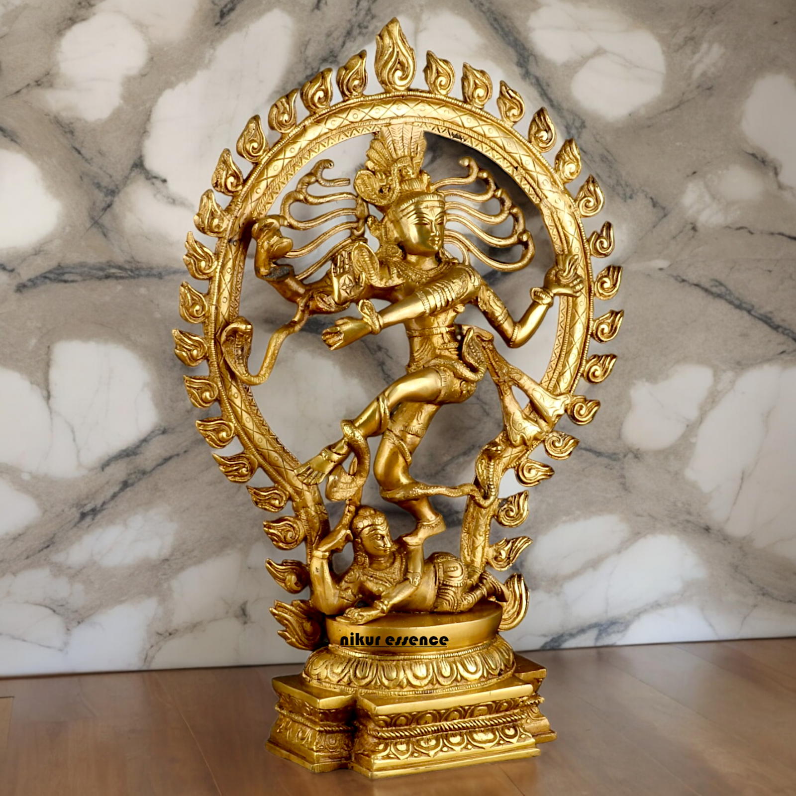 Solid Brass Nataraja Shiva idol - 20 inches Nikuressence