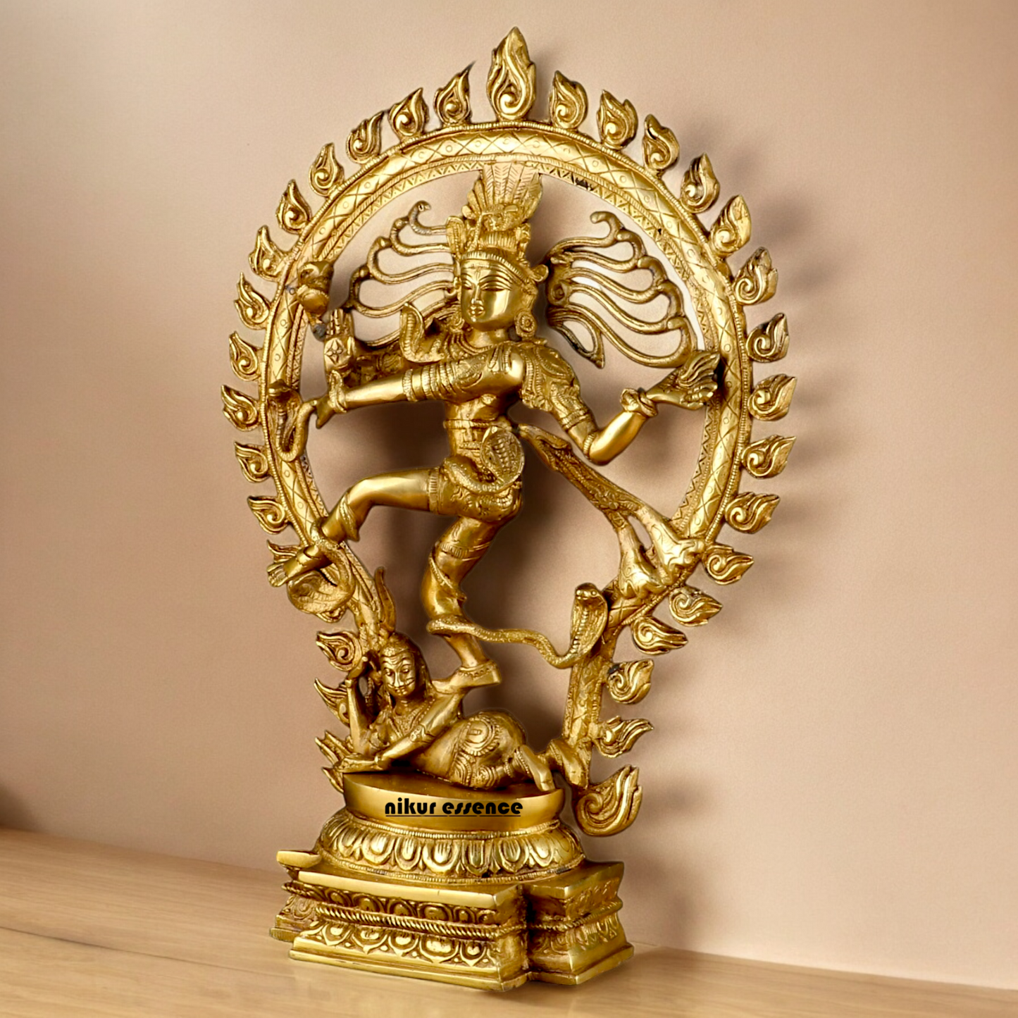 Solid Brass Nataraja Shiva idol - 20 inches Nikuressence