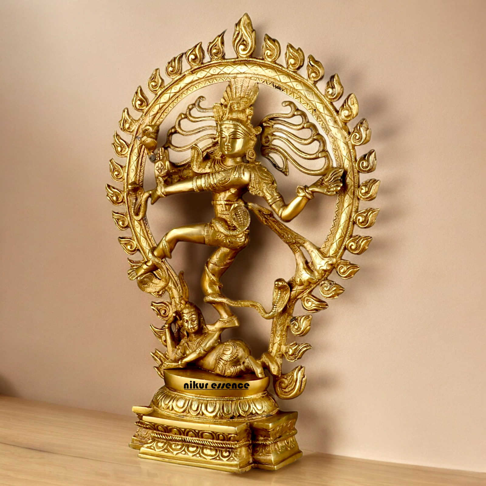 Solid Brass Nataraja Shiva idol - 20 inches Nikuressence