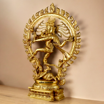 Solid Brass Nataraja Shiva idol - 20 inches Nikuressence