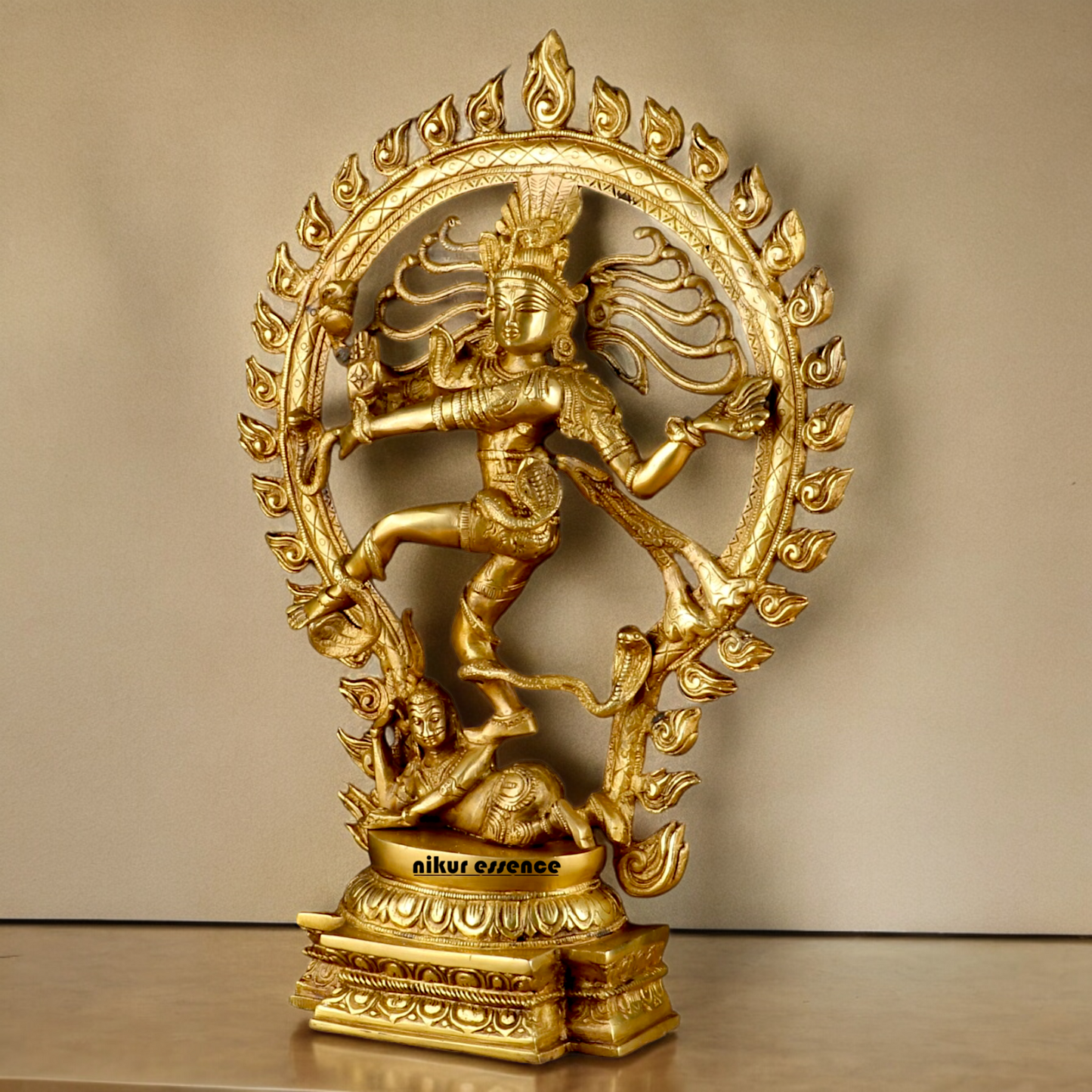 Solid Brass Nataraja Shiva idol - 20 inches Nikuressence