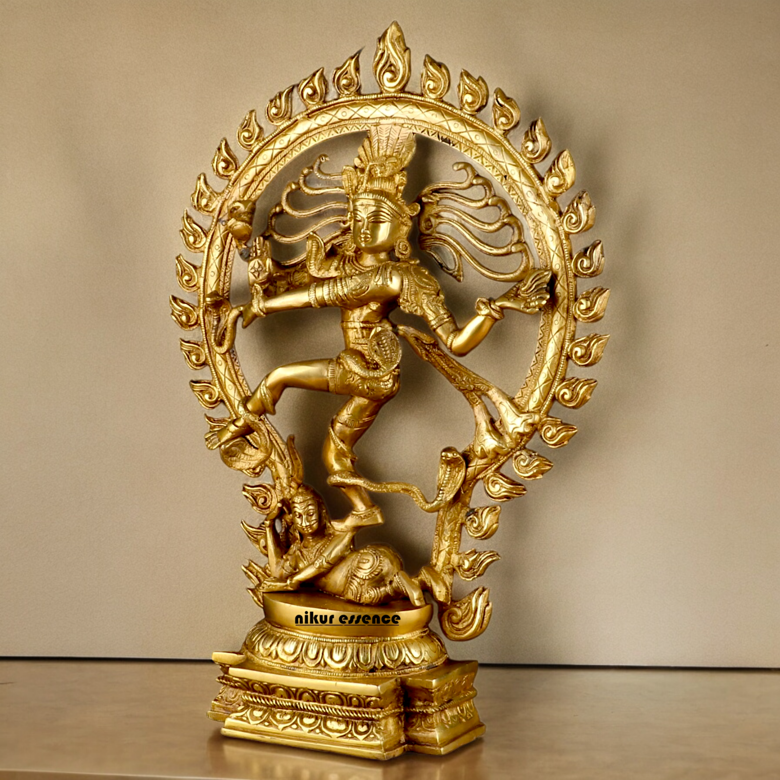 Solid Brass Nataraja Shiva idol - 20 inches Nikuressence