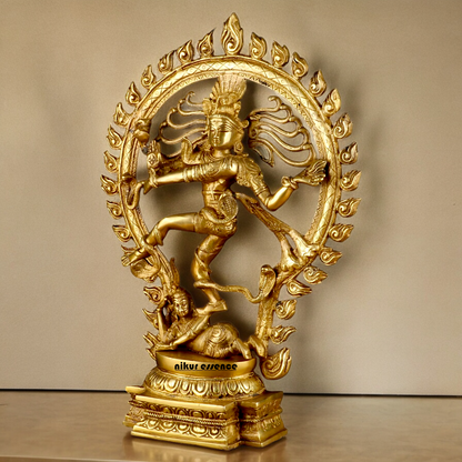 Solid Brass Nataraja Shiva idol - 20 inches Nikuressence