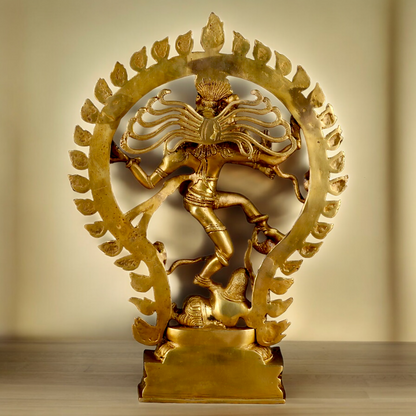 Solid Brass Nataraja Shiva idol - 20 inches Nikuressence