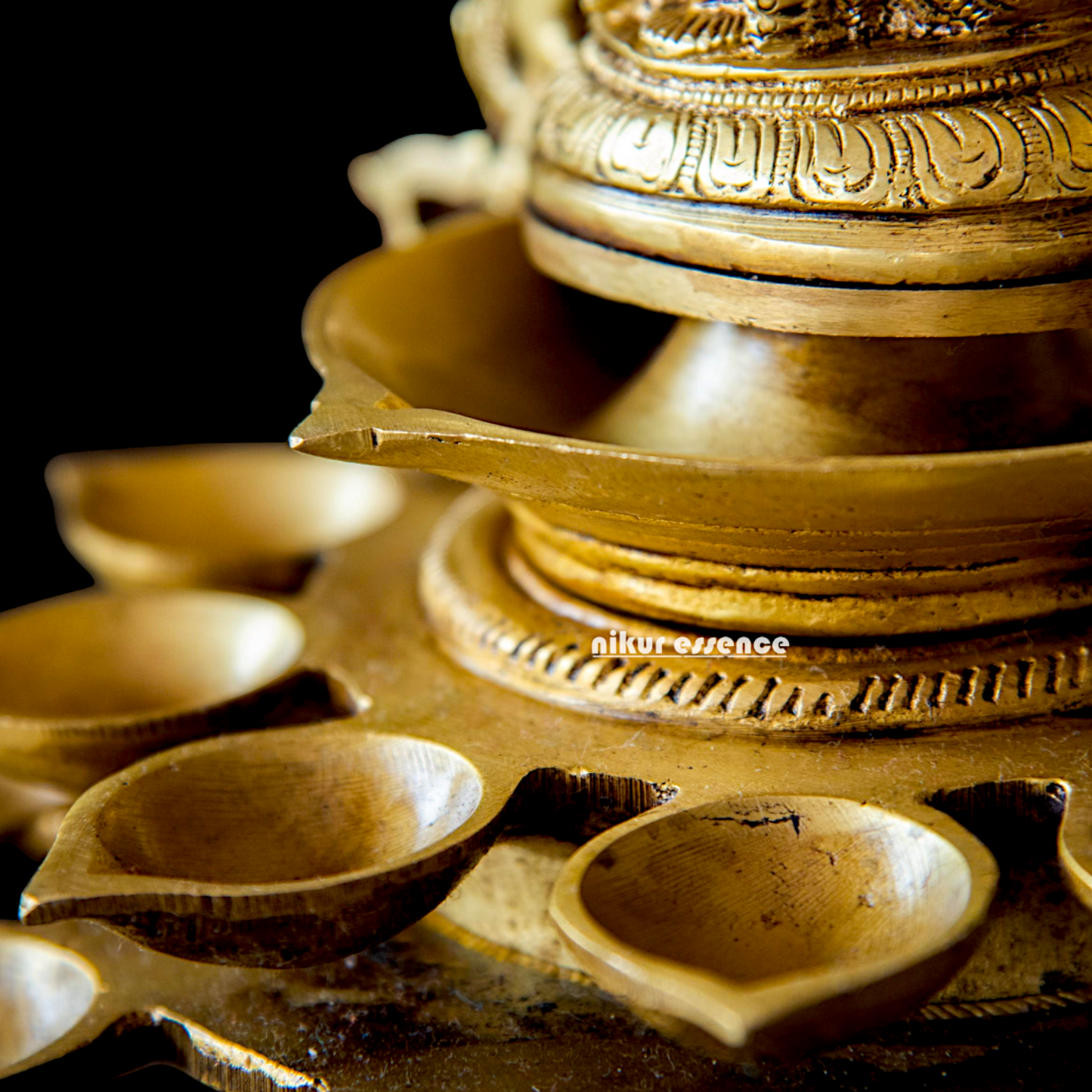 Brass Ganesh Vinayaka Diya - 12.5 inches Nikuressence