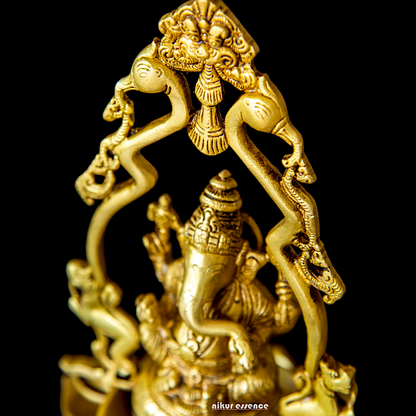 Brass Ganesh Vinayaka Diya - 12.5 inches Nikuressence