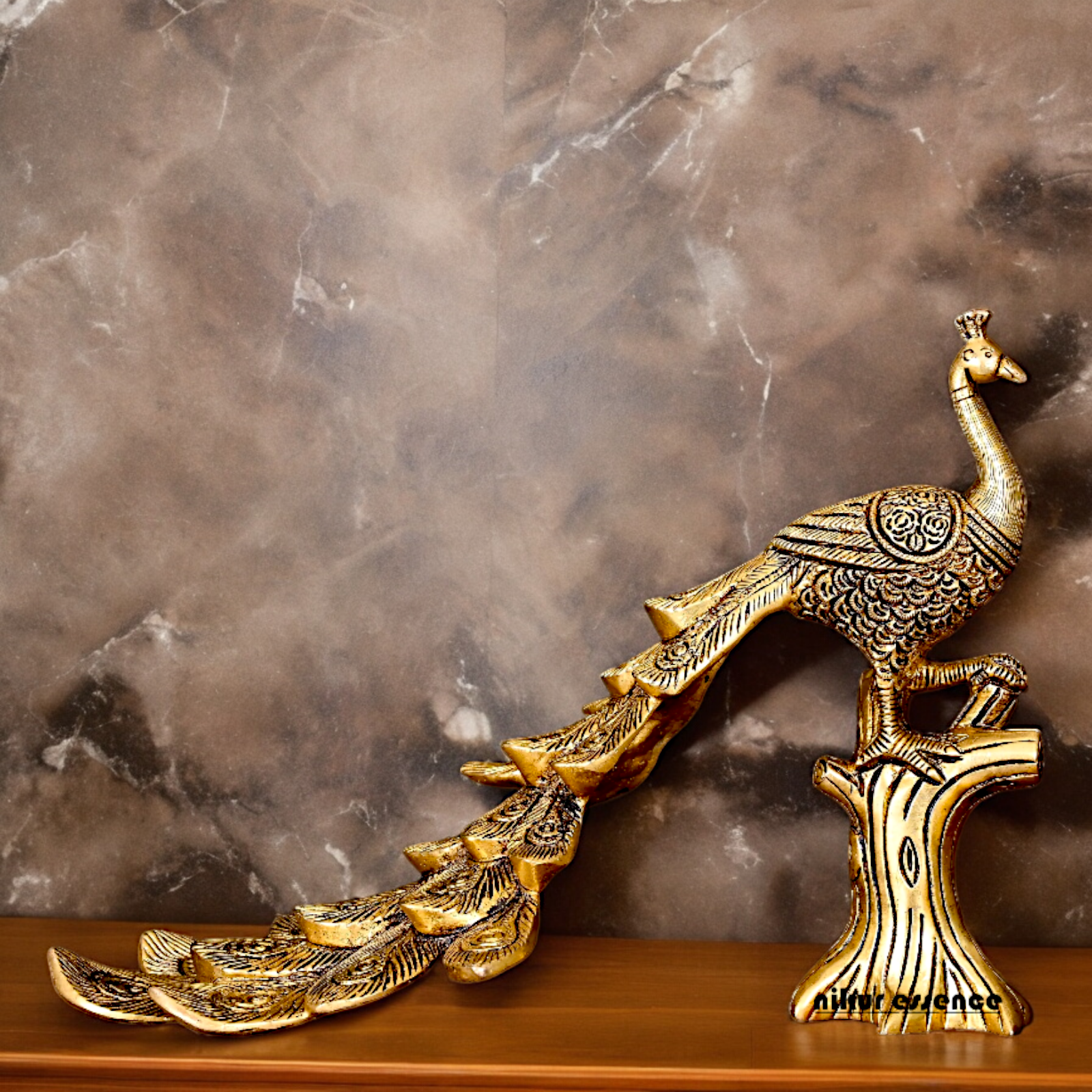 Buy Peacock Solid Brass Idol - 12 inches Nikuressence
