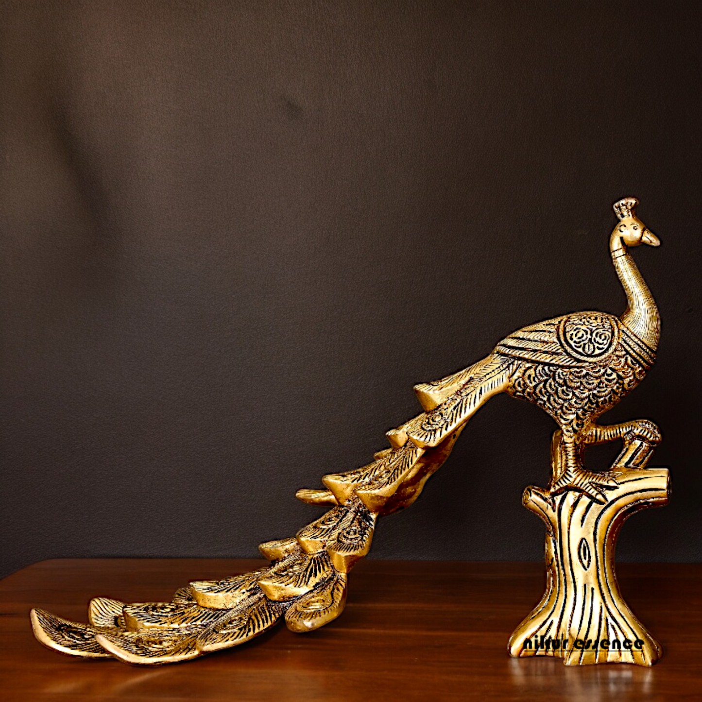 Buy Peacock Solid Brass Idol - 12 inches Nikuressence