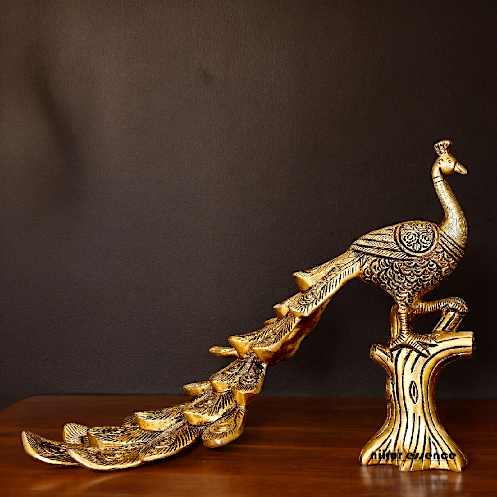 Buy Peacock Solid Brass Idol - 12 inches Nikuressence