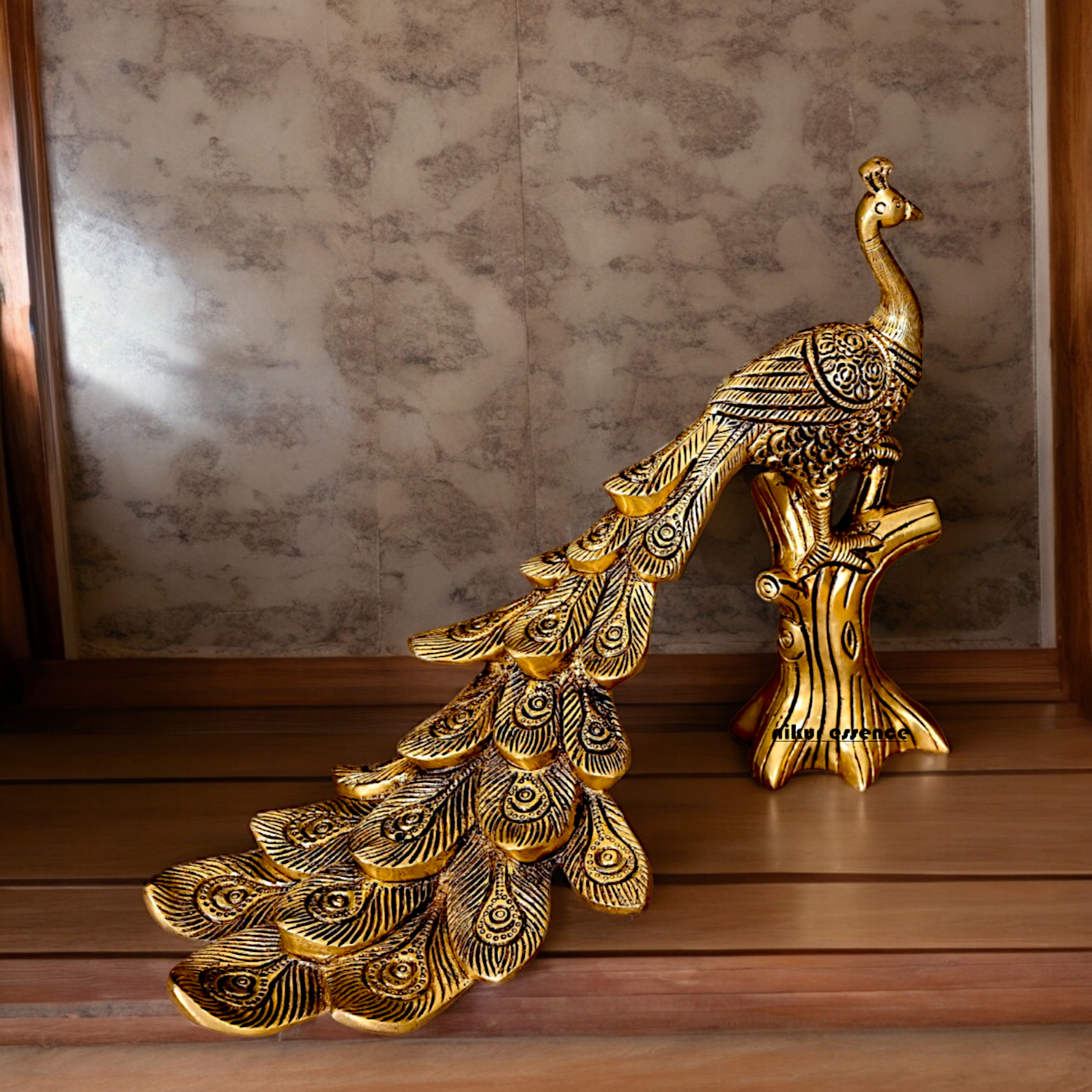 Buy Peacock Solid Brass Idol - 12 inches Nikuressence