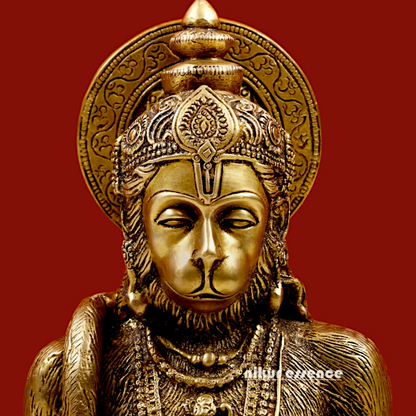 Pure Brass Hanuman Blessing Idol - 28 cm Nikuressence