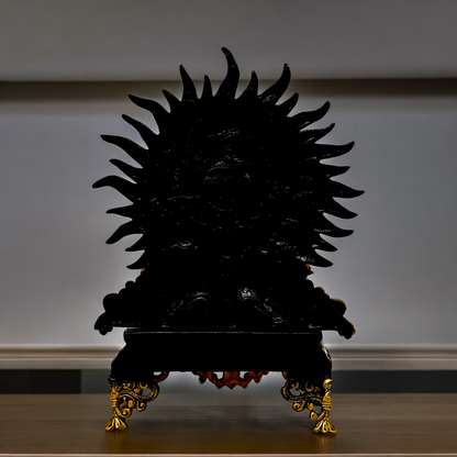 Superfine Brass Hanuman Blessing with Gada Idol - 15 inches Nikuressence