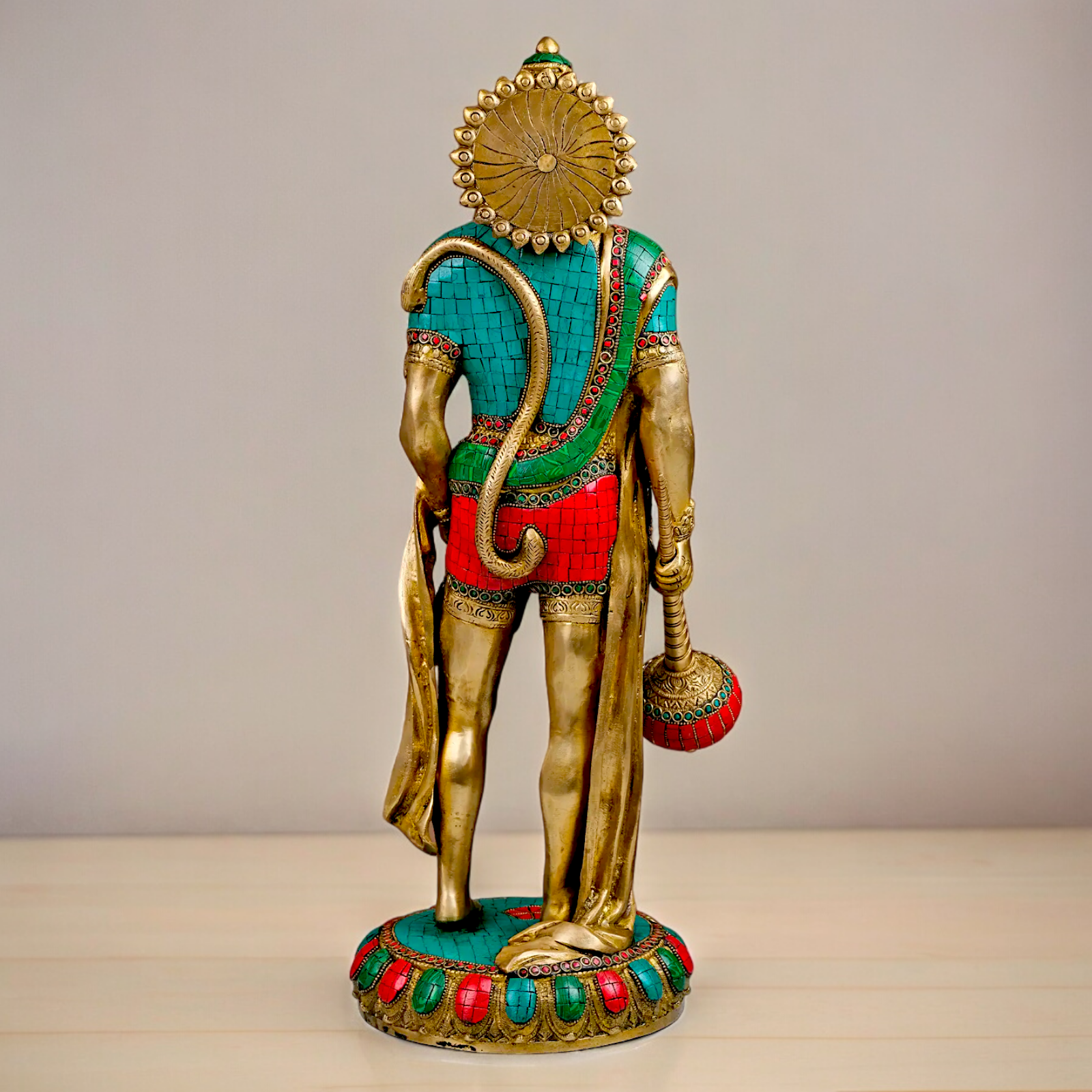 Buy Beautiful Hanuman Standing with Stone Work Idol - 58.5 cm height Nikuressence