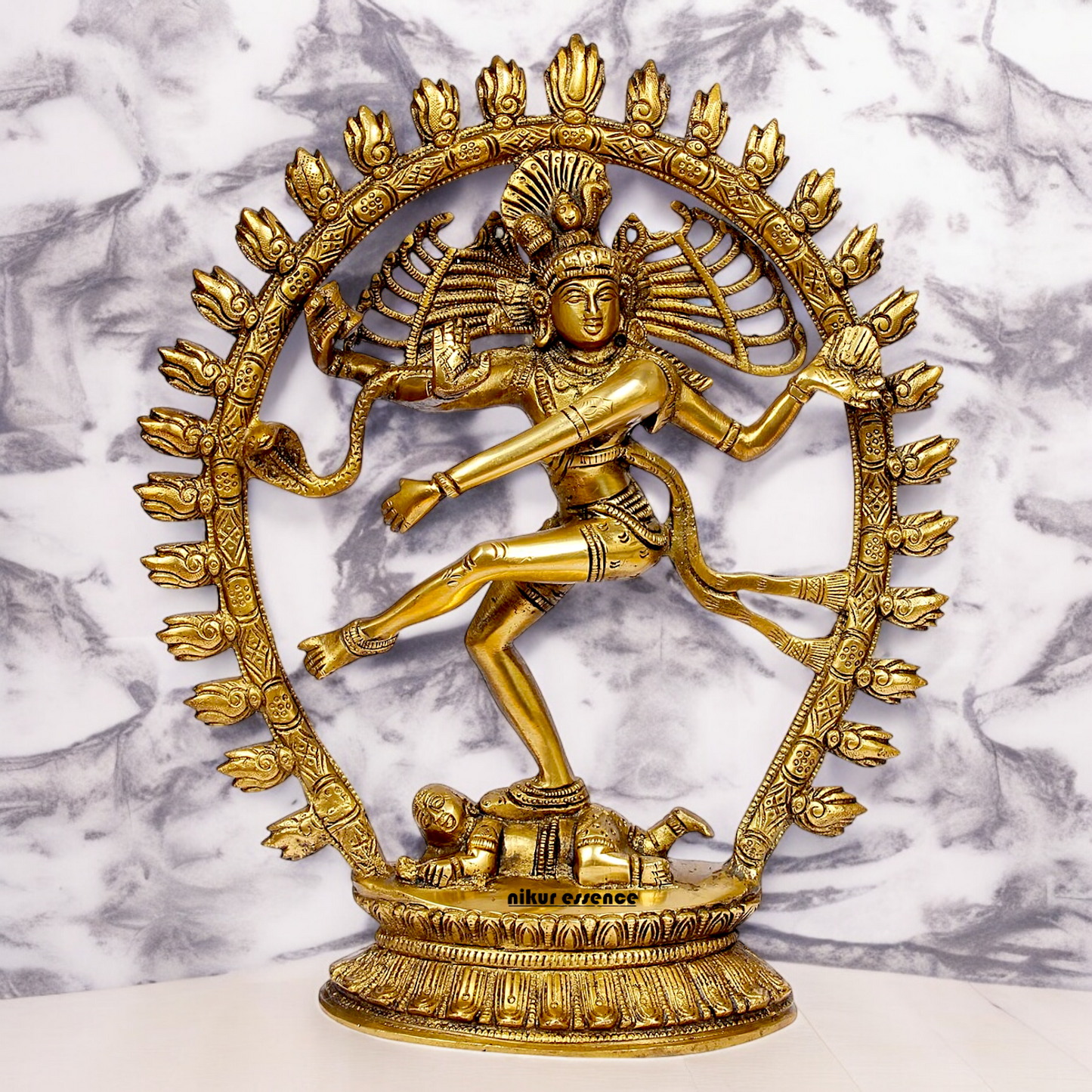 Solid Brass Natraja Shiva Dance Idol - 12 inches Nikuressence