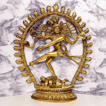 Solid Brass Natraja Shiva Dance Idol - 12 inches Nikuressence