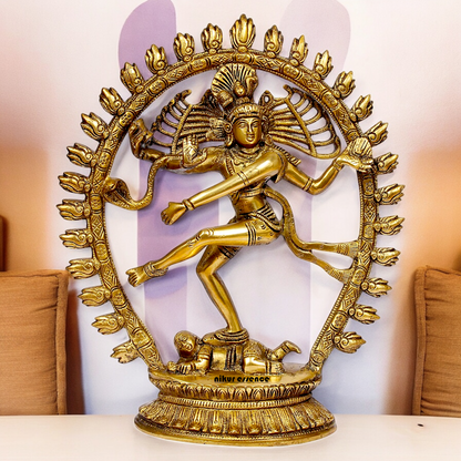 Solid Brass Natraja Shiva Dance Idol - 12 inches Nikuressence