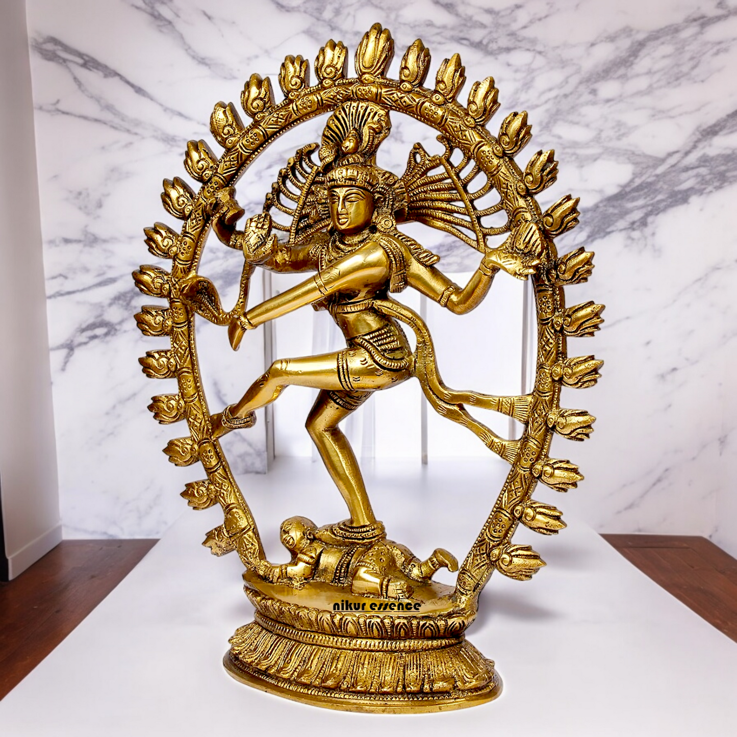 Solid Brass Natraja Shiva Dance Idol - 12 inches Nikuressence