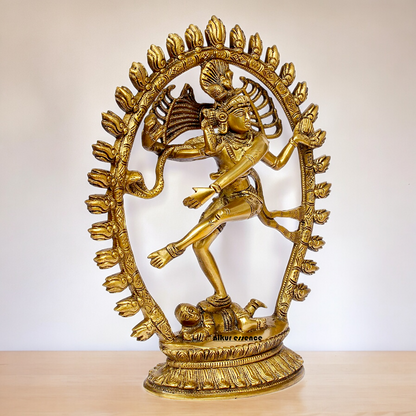 Solid Brass Natraja Shiva Dance Idol - 12 inches Nikuressence