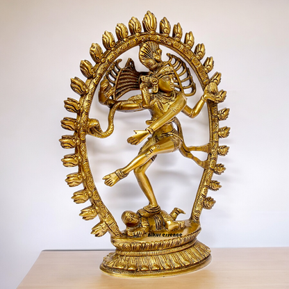 Solid Brass Natraja Shiva Dance Idol - 12 inches Nikuressence