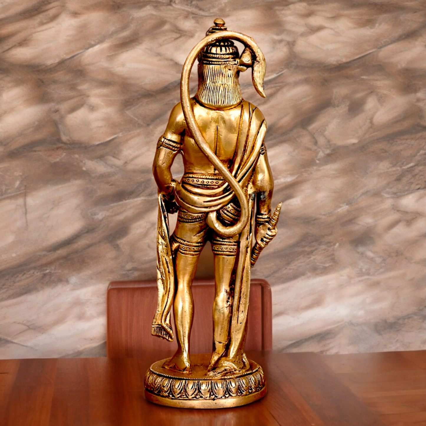 Solid Brass Hanuman Standing Idol - 10 Inch Nikuressence