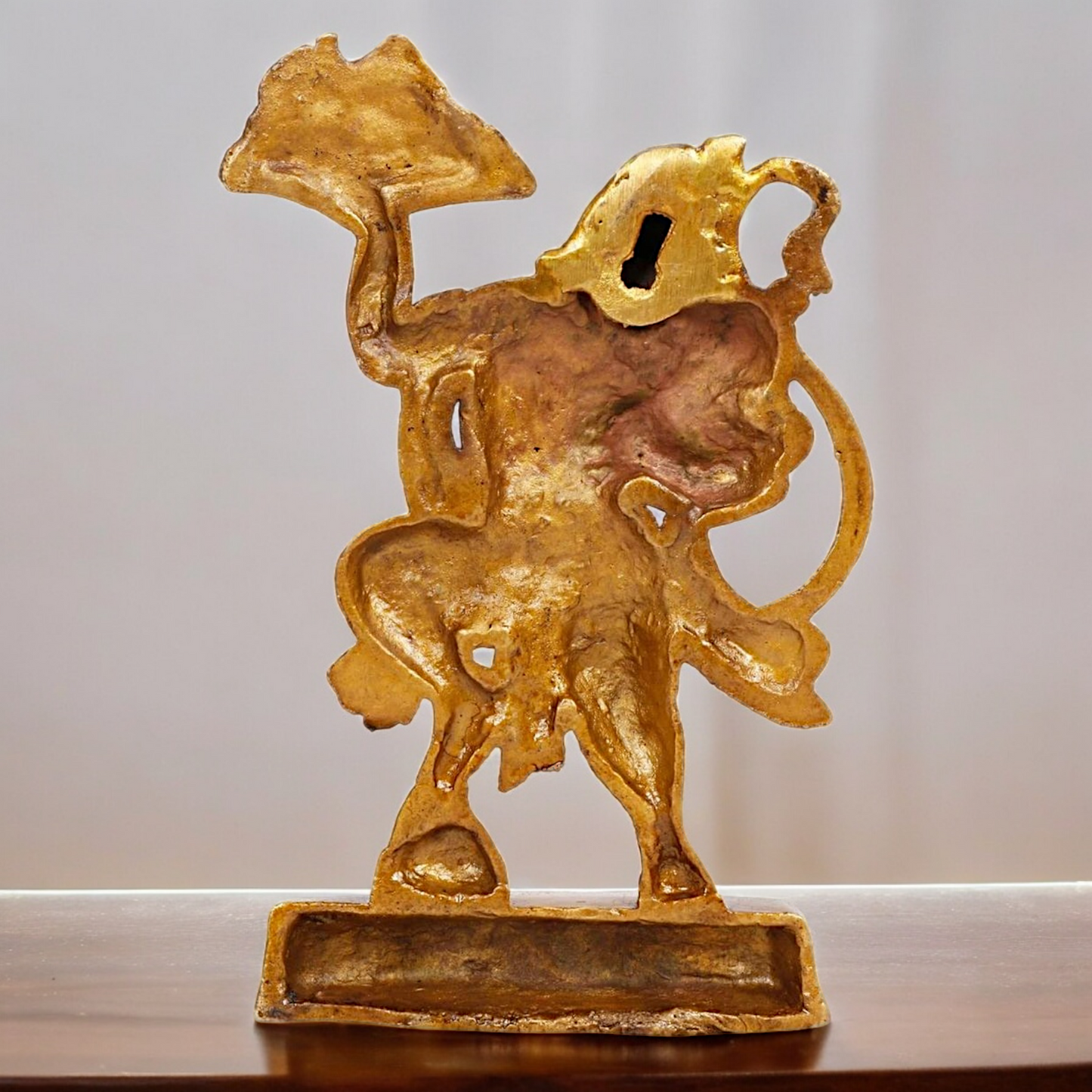 Buy Solid Brass Hanuman Holding Sanjeevni Booti Mountain Idol - 7.5 Inch height Nikuressence