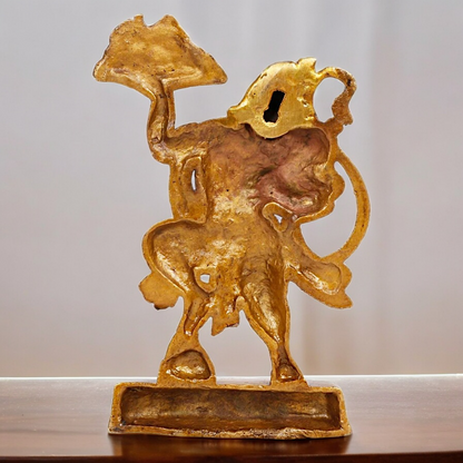 Buy Solid Brass Hanuman Holding Sanjeevni Booti Mountain Idol - 7.5 Inch height Nikuressence