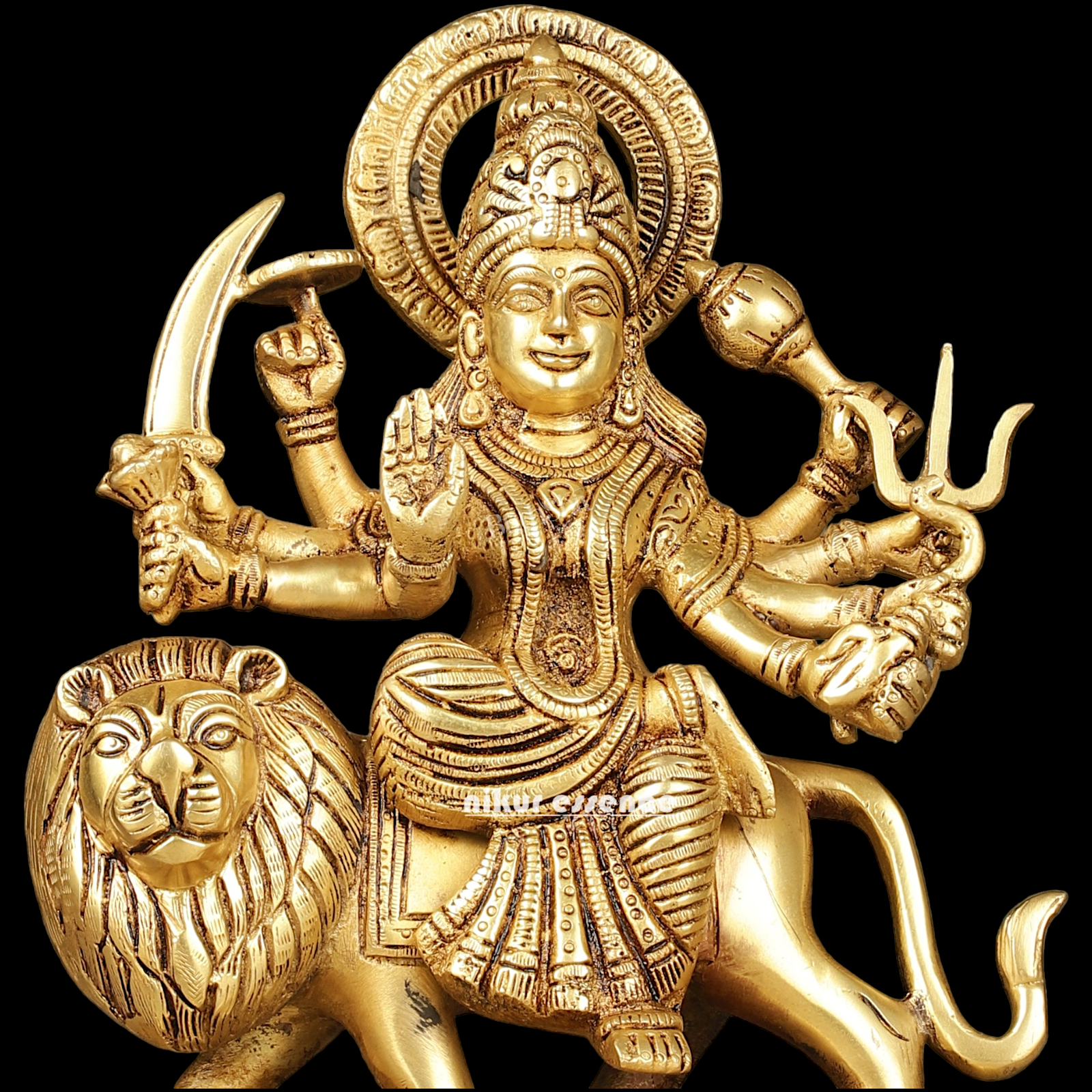 online Solid brass Durga maa Devi Idol - 9.5 Inch Nikuressence