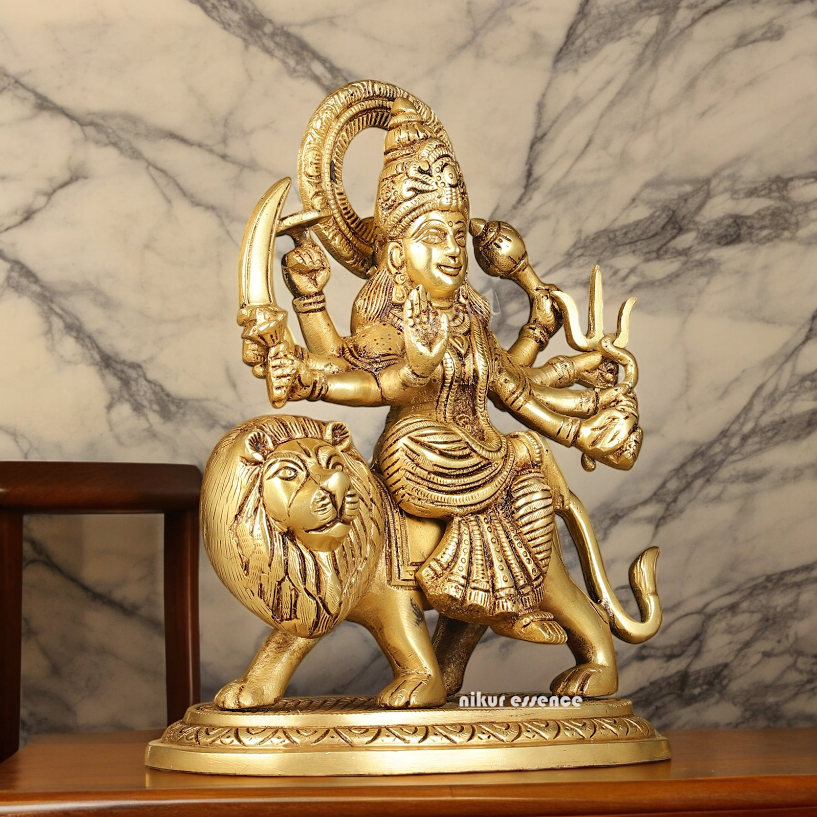 online Solid brass Durga maa Devi Idol - 9.5 Inch Nikuressence