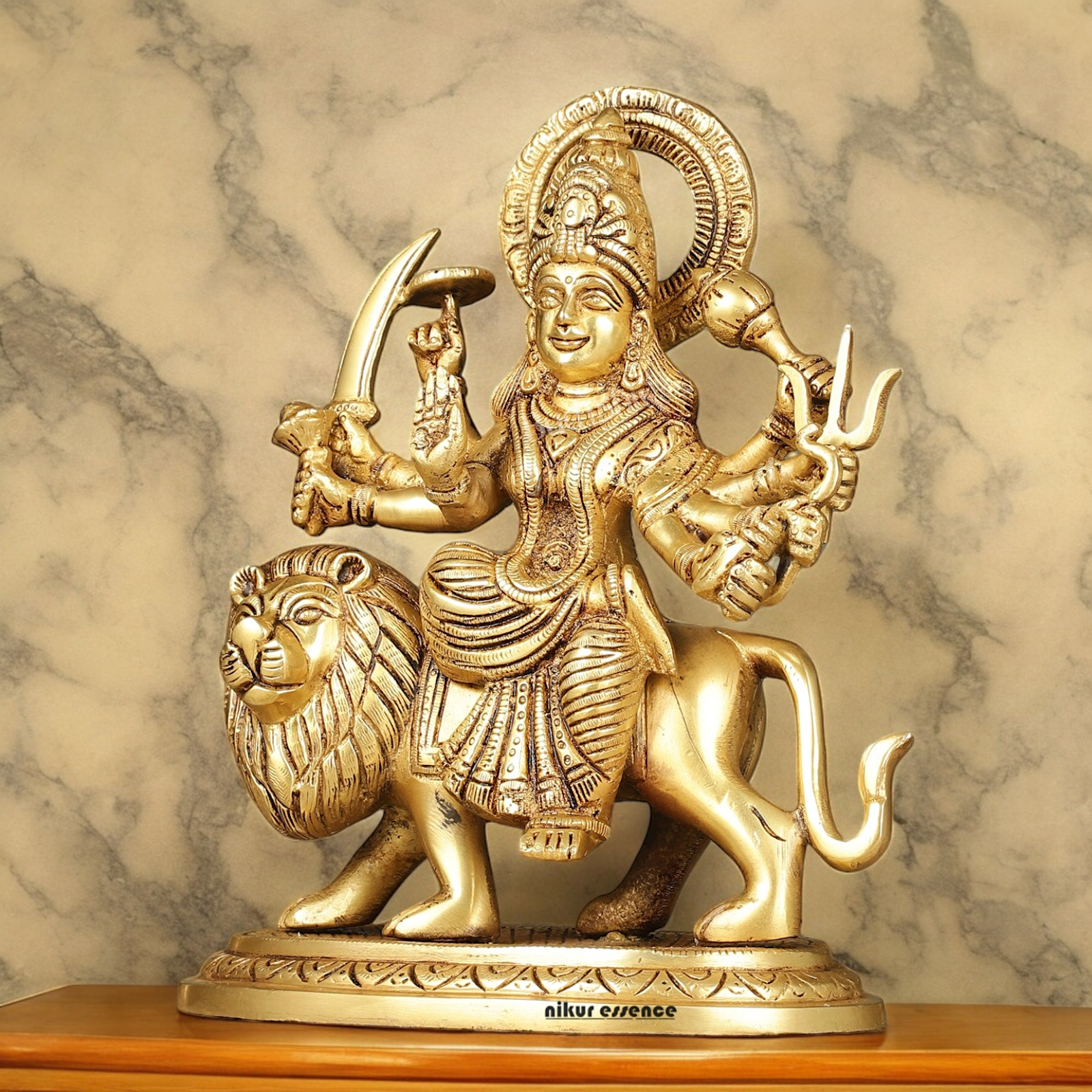 online Solid brass Durga maa Devi Idol - 9.5 Inch Nikuressence